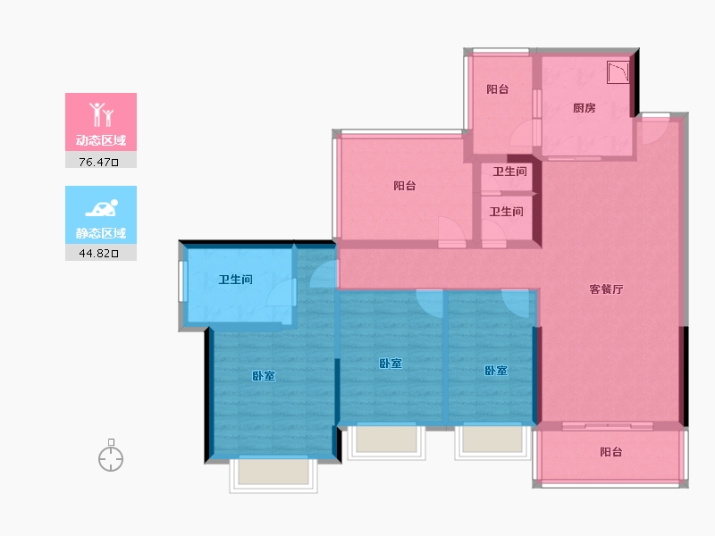 广东省-佛山市-雅居乐英伦首府-108.00-户型库-动静分区