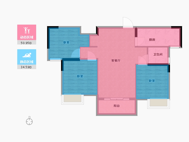 湖北省-武汉市-天熙楚世家-77.26-户型库-动静分区