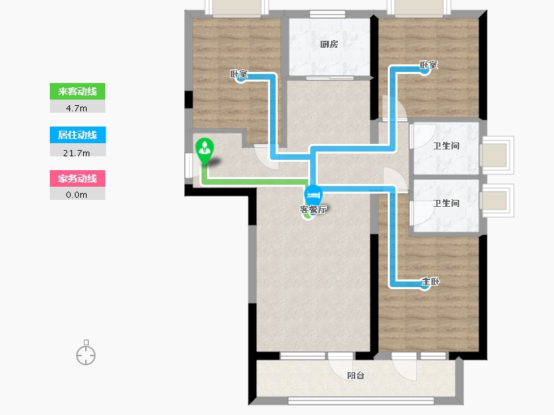 湖北省-武汉市-融创融公馆-86.88-户型库-动静线