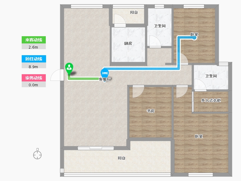 湖北省-咸宁市-通城青华嘉园-114.55-户型库-动静线