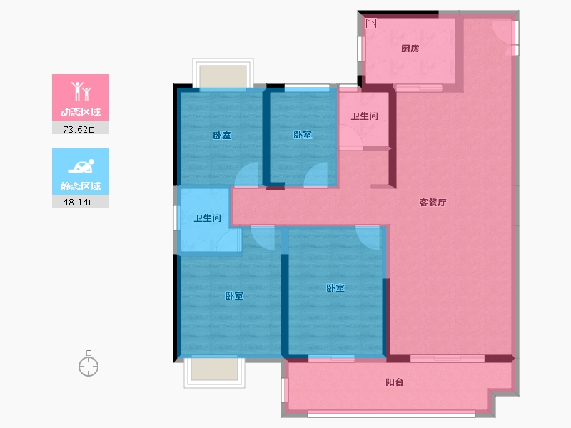 湖北省-咸宁市-鄂南半山公馆-109.19-户型库-动静分区