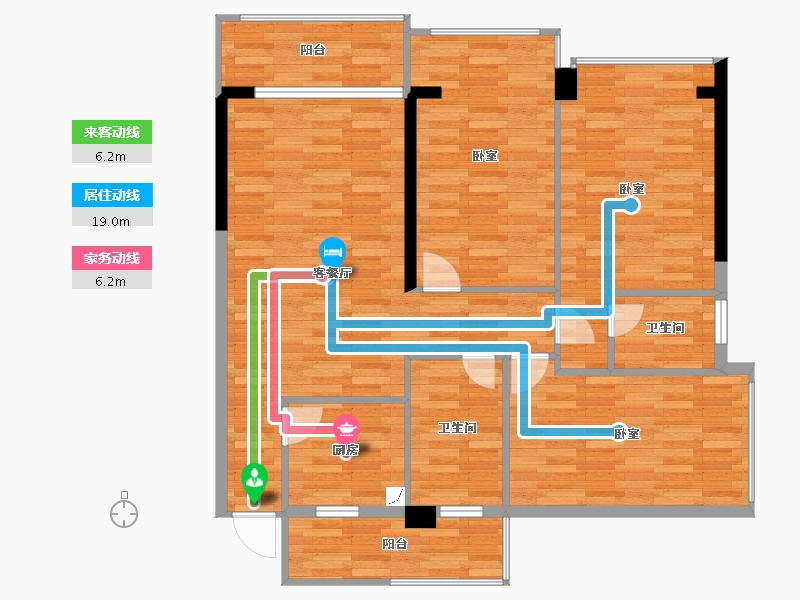 广西壮族自治区-贺州市-锦绣华庭-102.33-户型库-动静线