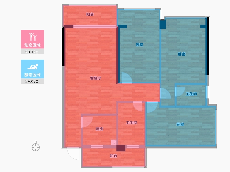 广西壮族自治区-贺州市-锦绣华庭-102.33-户型库-动静分区