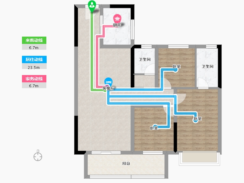 湖北省-孝感市-汉川帝景领秀城-96.33-户型库-动静线