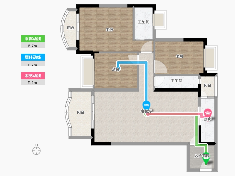 广东省-广州市-莱茵水岸-100.19-户型库-动静线