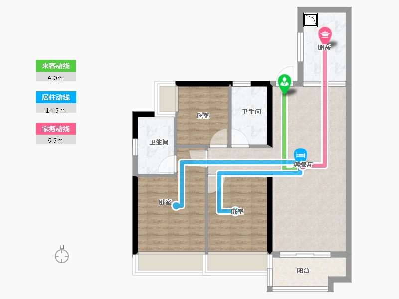 广东省-广州市-实地•广州常春藤-79.00-户型库-动静线