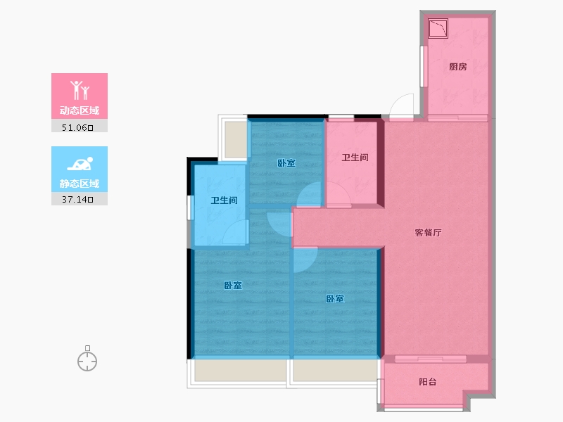 广东省-广州市-实地•广州常春藤-79.00-户型库-动静分区