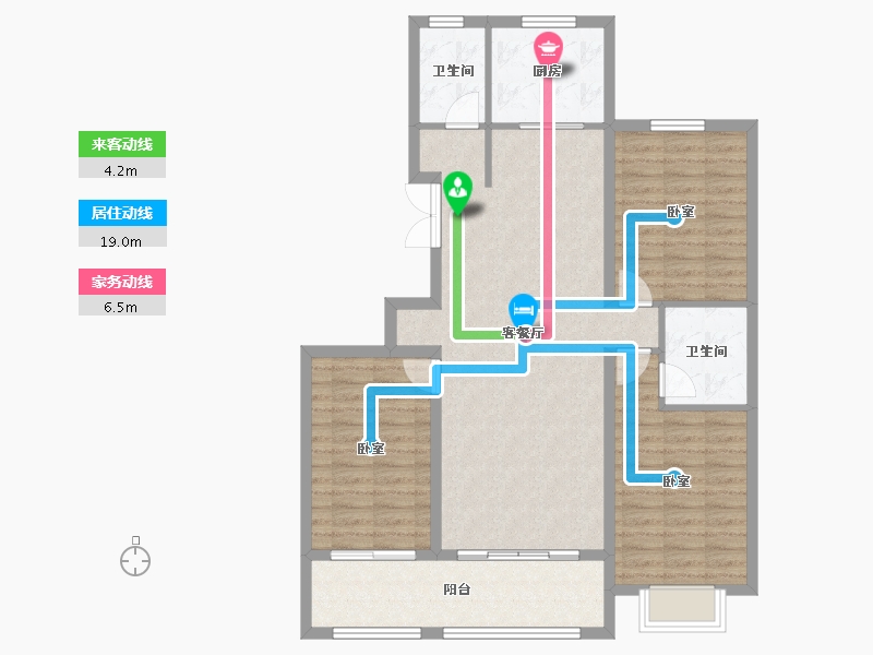 山东省-潍坊市-恒信新悦-103.34-户型库-动静线