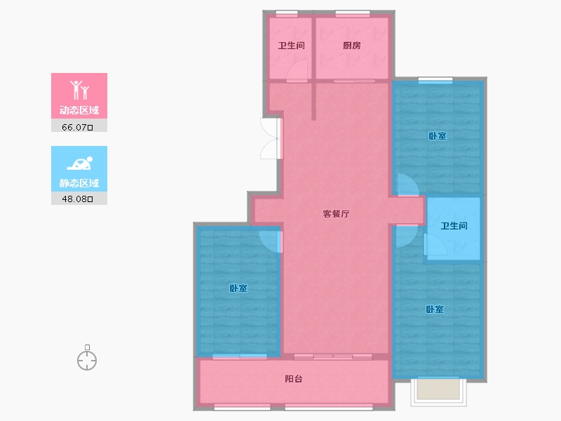 山东省-潍坊市-恒信新悦-103.34-户型库-动静分区