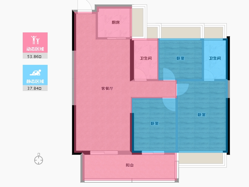 湖北省-孝感市-恒凯首府-82.93-户型库-动静分区