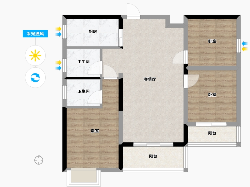 湖南省-邵阳市-邵新府-77.02-户型库-采光通风