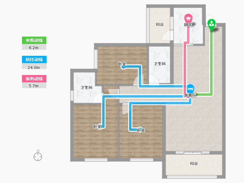 湖北省-咸宁市-通城青华嘉园-104.05-户型库-动静线