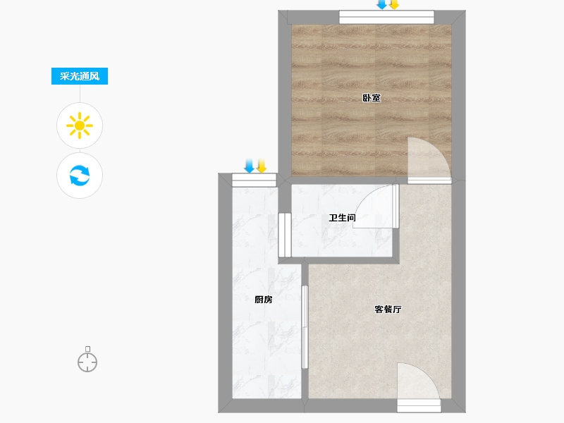 湖北省-武汉市-红枫金座-22.82-户型库-采光通风