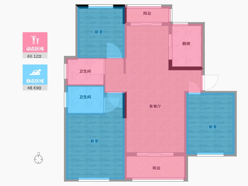 湖北省-武汉市-天熙楚世家-97.79-户型库-动静分区