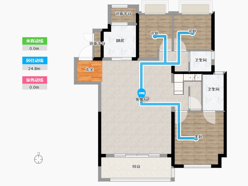 江苏省-常州市-牡丹和府住宅-118.00-户型库-动静线