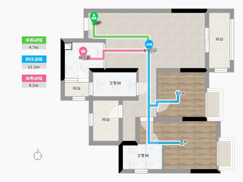 四川省-内江市-金科时代中心-68.39-户型库-动静线