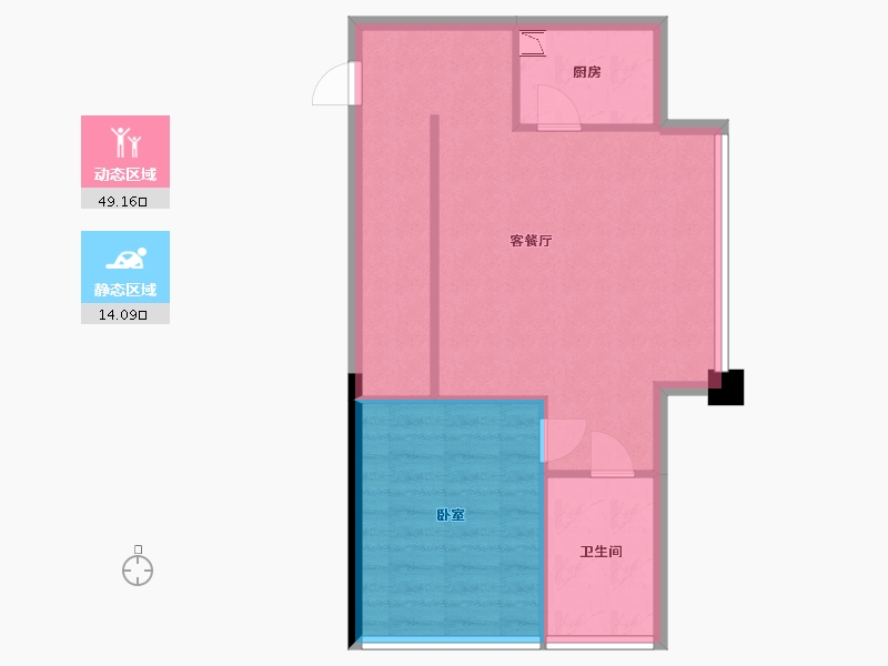 湖北省-武汉市-星光国际-57.21-户型库-动静分区