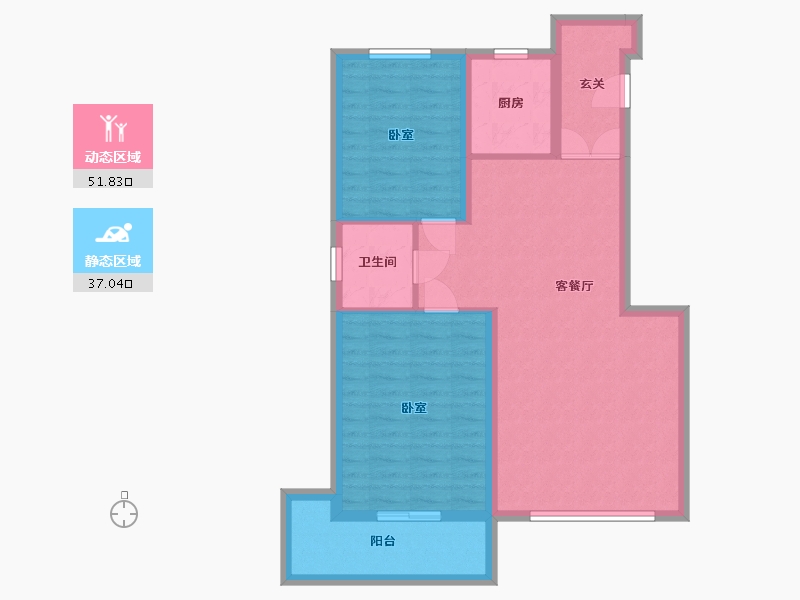 辽宁省-葫芦岛市-文化星城-79.57-户型库-动静分区