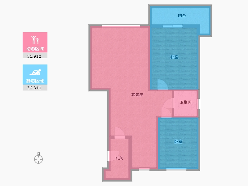 辽宁省-葫芦岛市-文化星城-79.50-户型库-动静分区