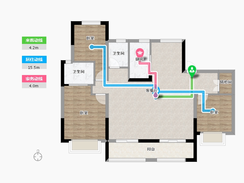 湖北省-黄冈市-黄州澳海府-96.26-户型库-动静线