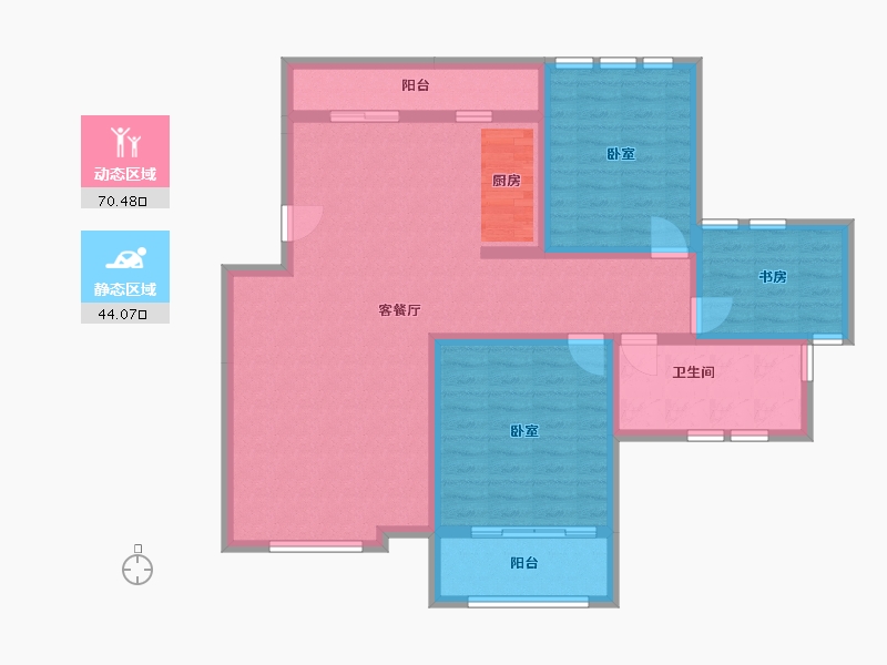 湖南省-湘潭市-九华金水湾-102.40-户型库-动静分区