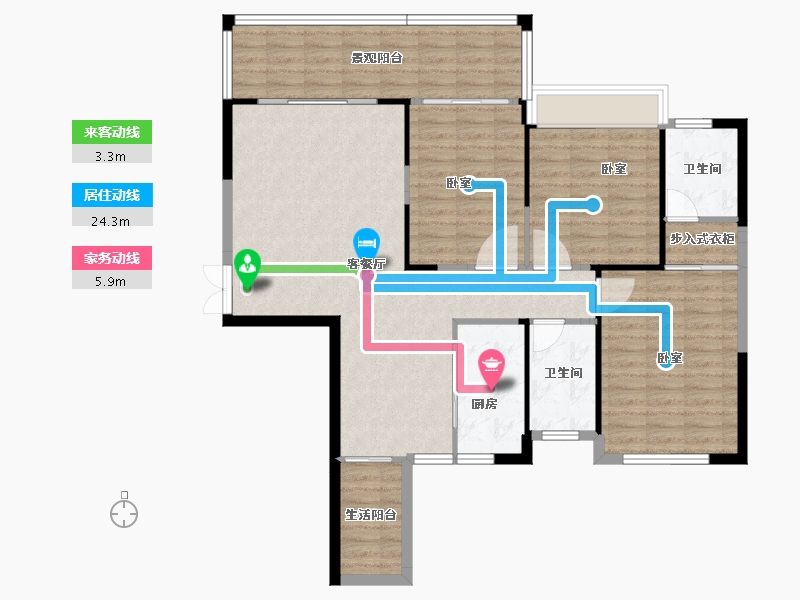 湖南省-衡阳市-汇丰时景-112.77-户型库-动静线