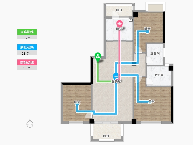 福建省-厦门市-招商兰溪谷-94.00-户型库-动静线