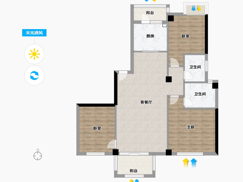 福建省-厦门市-招商兰溪谷-94.00-户型库-采光通风