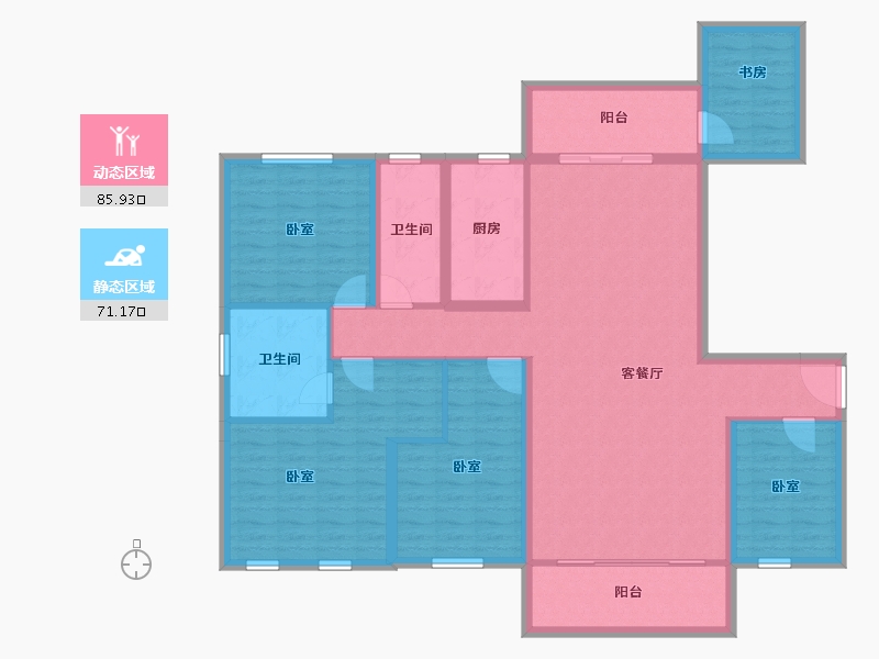 广东省-汕头市-澄海碧桂园-141.76-户型库-动静分区