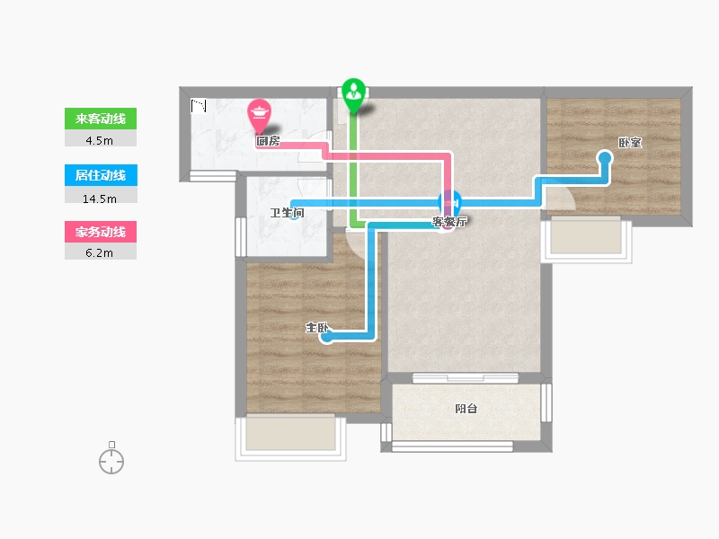 福建省-厦门市-招商兰溪谷-57.88-户型库-动静线