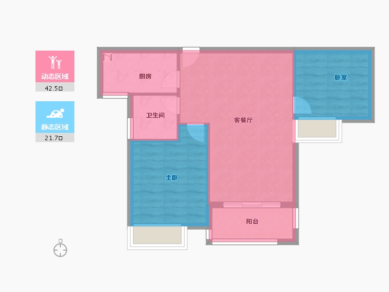 福建省-厦门市-招商兰溪谷-57.88-户型库-动静分区