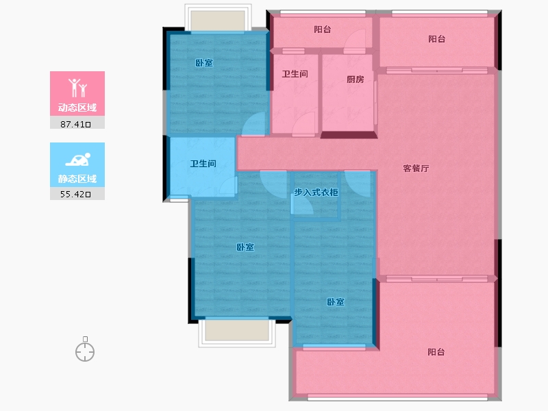 广东省-汕头市-海湾一城-129.99-户型库-动静分区