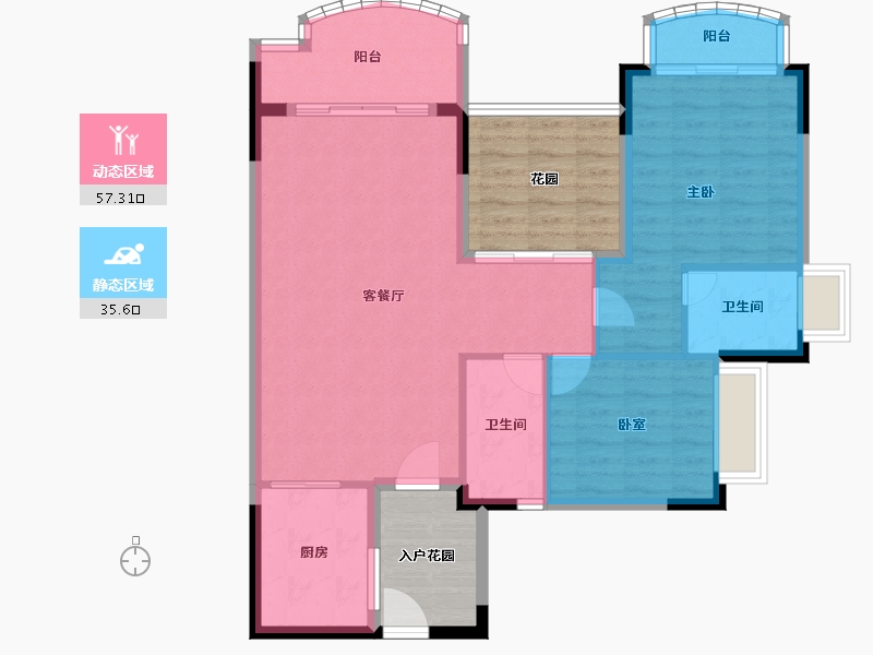 广东省-广州市-莱茵水岸-99.14-户型库-动静分区