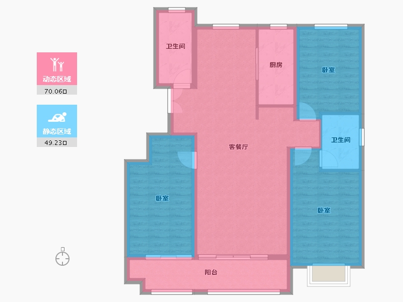 山东省-潍坊市-恒信新悦-107.76-户型库-动静分区