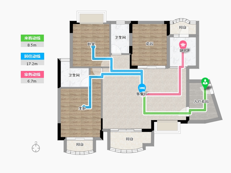 广东省-广州市-莱茵水岸-99.42-户型库-动静线