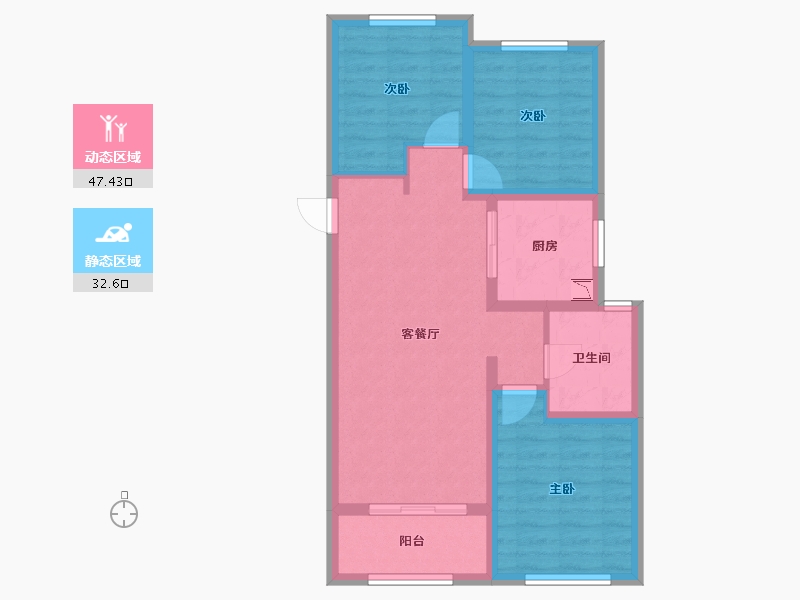 山西省-太原市-中海国际社区-70.77-户型库-动静分区