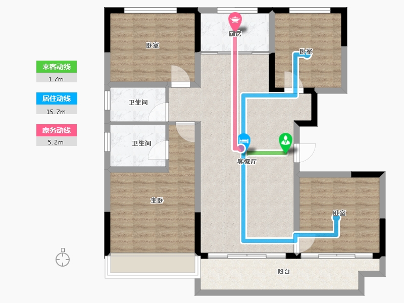 河南省-许昌市-恒达滨河府-107.00-户型库-动静线