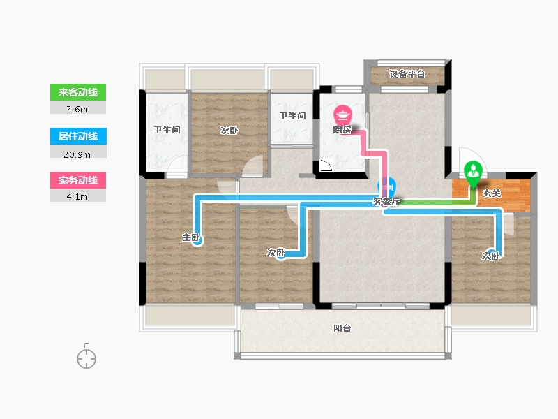 安徽省-宿州市-碧桂园中央公园-112.00-户型库-动静线