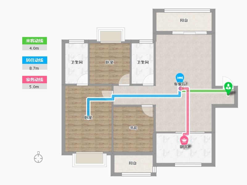 湖北省-孝感市-华厦博园-95.01-户型库-动静线