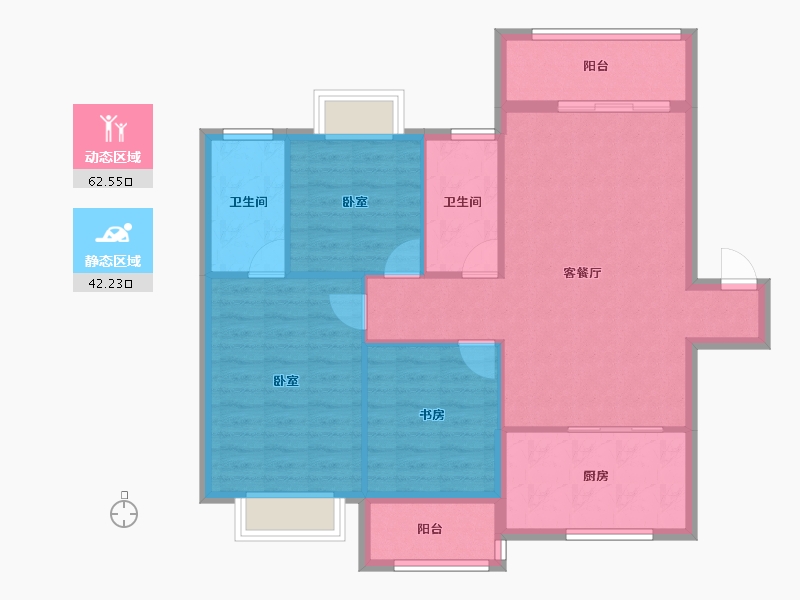 湖北省-孝感市-华厦博园-95.01-户型库-动静分区