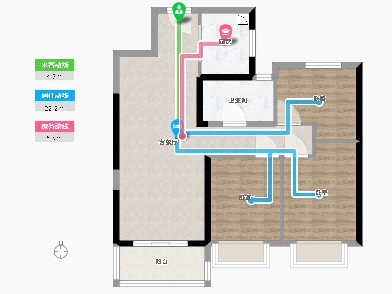 湖北省-武汉市-融创澜岸大观-77.18-户型库-动静线