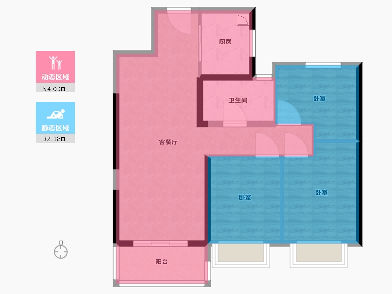 湖北省-武汉市-融创澜岸大观-77.18-户型库-动静分区