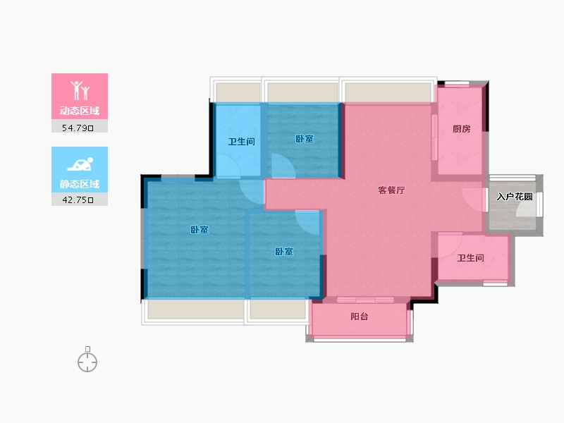 广东省-广州市-万科桃源里-91.00-户型库-动静分区