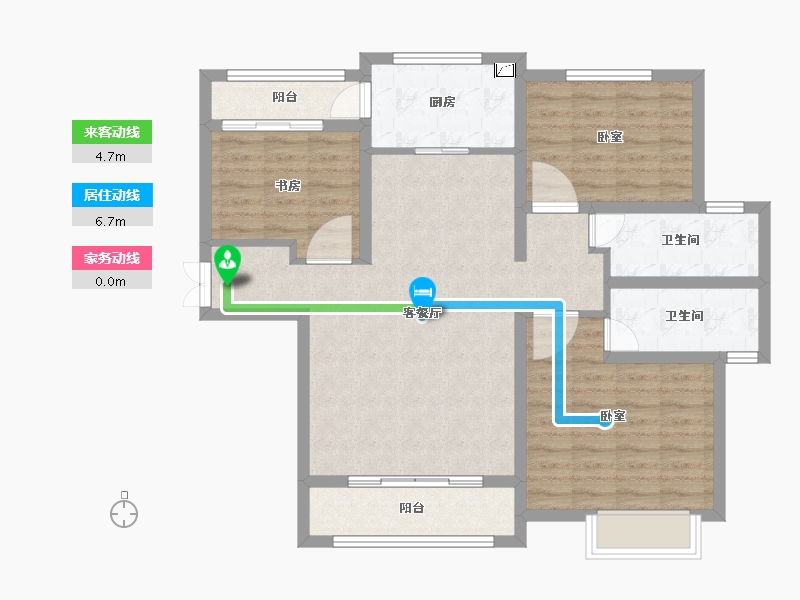 河南省-郑州市-兰馨桂府-92.76-户型库-动静线