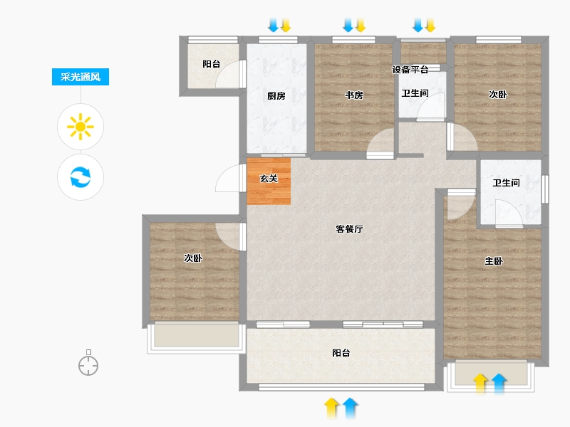 江苏省-常州市-牡丹三江公园-112.01-户型库-采光通风