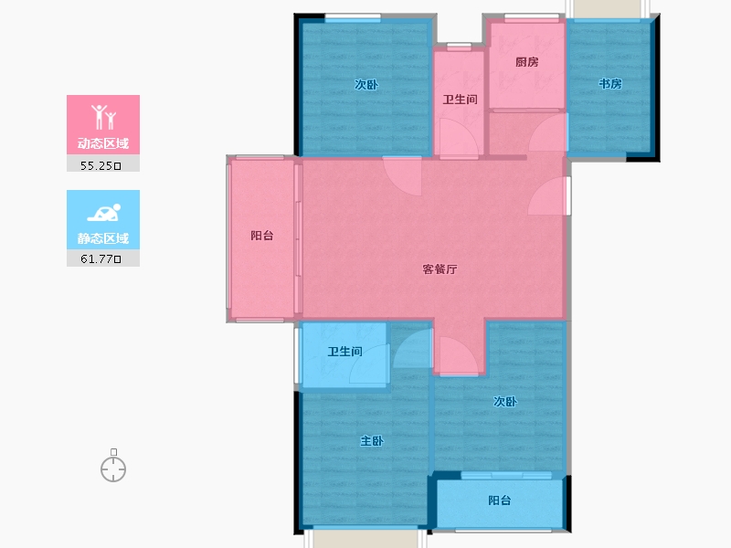 安徽省-蚌埠市-融昊外滩-108.04-户型库-动静分区