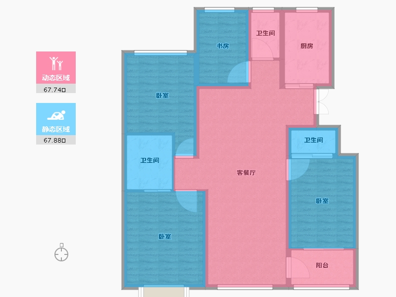 山东省-潍坊市-恒信书香门第-122.83-户型库-动静分区