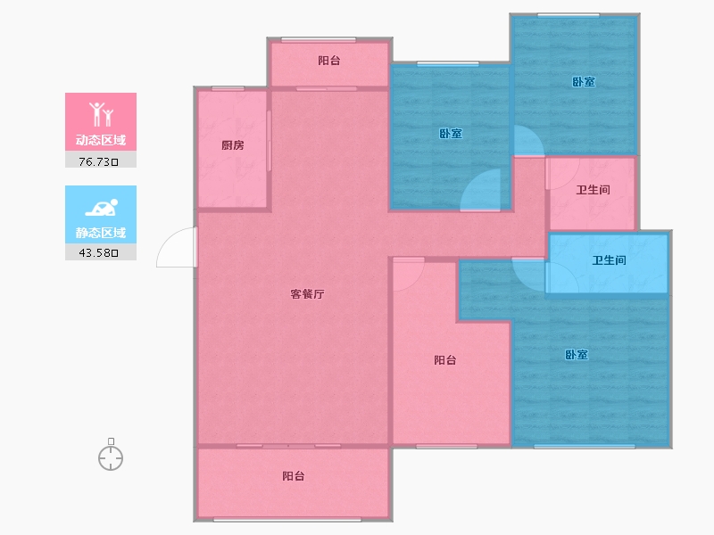 广东省-汕头市-澄海碧桂园-112.99-户型库-动静分区