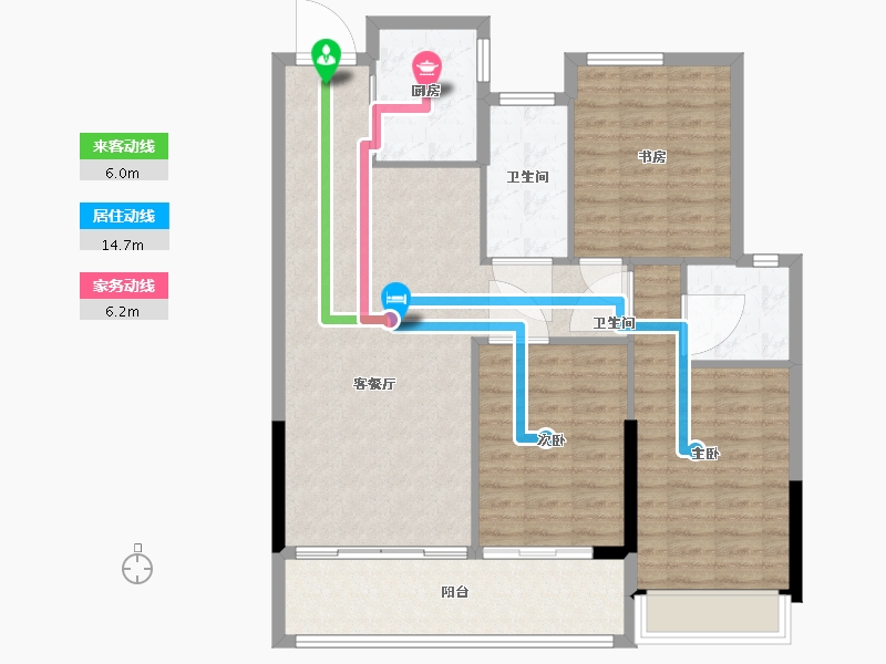 安徽省-蚌埠市-融昊外滩-104.00-户型库-动静线