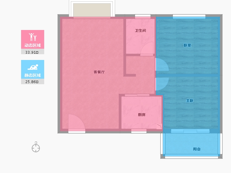 福建省-厦门市-招商兰溪谷-54.00-户型库-动静分区